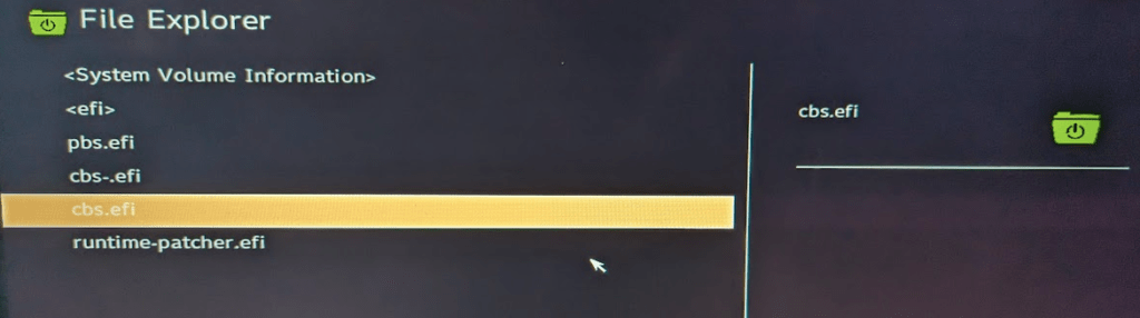 Steam Deck BIOS File Explorer, efi files
